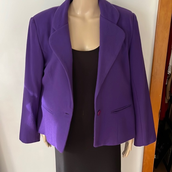 Vintage Purple Wool Blazer - Picture 13 of 13